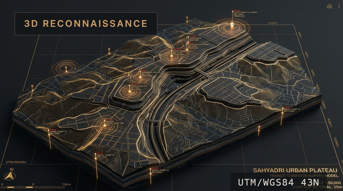 NAINA Aerotropolis & Transit Ring 3D Topographic Diorama