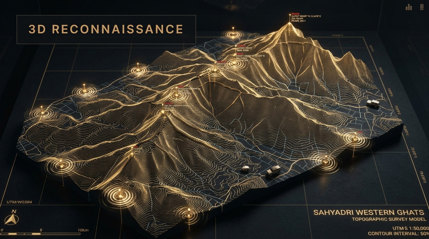 Pune West Ring & Institutional Valley 3D Topographic Diorama